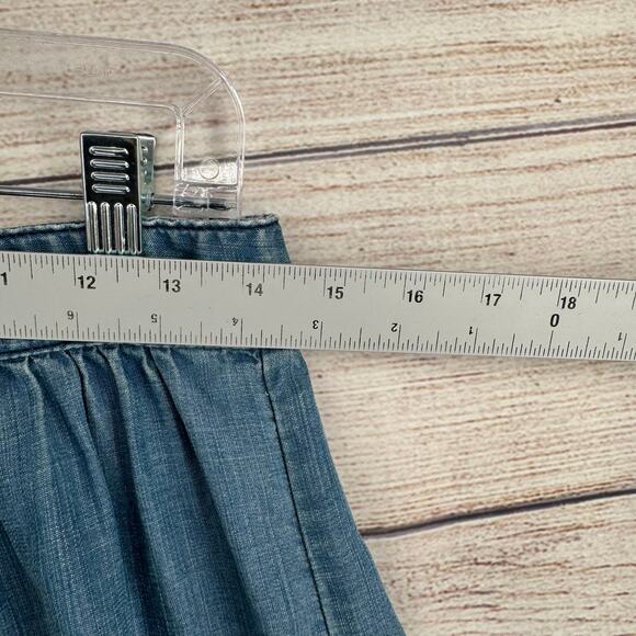 Madewell Chambray Back Zip Skirt Womens 4 Blue Medium Wash - Picture 9 of 10